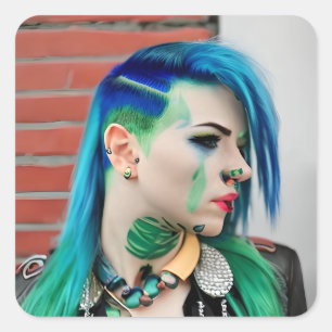 LGBT Trans Man Quadratischer Aufkleber