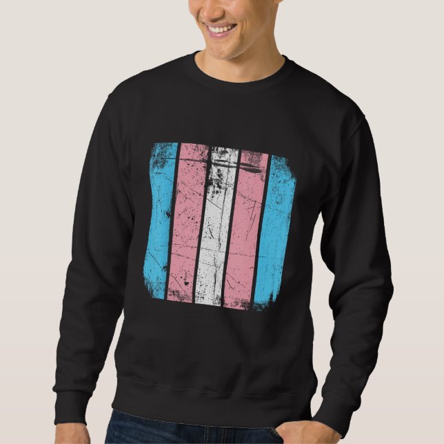 LGBT Transgender Flag Rainbow American Flag LGBTQ Sweatshirt (Vorderseite)