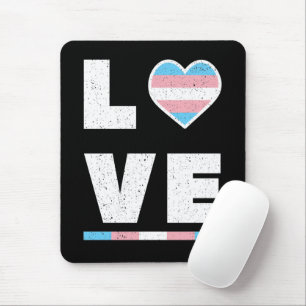 LGBT Transgender Pride Flag Distressive Grunge Lie Mousepad