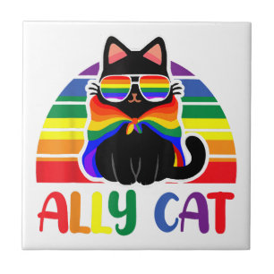 LGBT Unterstützer Katze Sei Freundlich Schwule Reg Fliese