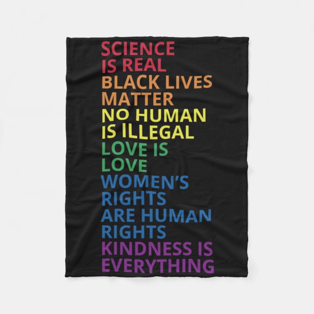 LGBT Unterstützer-Shirt Fleecedecke (Vorderseite)