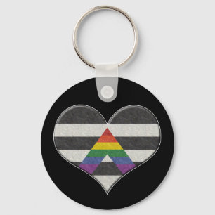 LGBT Verbündet-Stolz-Herz Schlüsselanhänger