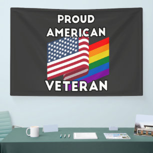 LGBT-Veteranen - Amerikanische Flagge Banner