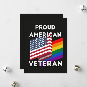 LGBT-Veteranen - Amerikanische Flagge Feiertagskarte