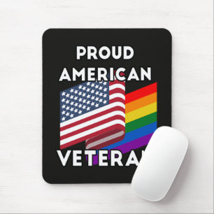 LGBT-Veteranen - Amerikanische Flagge Mousepad