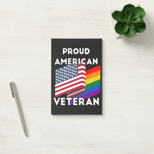 LGBT-Veteranen - Amerikanische Flagge Post-it Klebezettel
