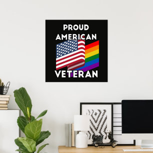LGBT-Veteranen - Amerikanische Flagge Poster