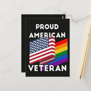 LGBT-Veteranen - Amerikanische Flagge Postkarte