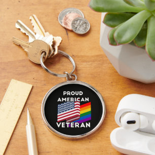 LGBT-Veteranen - Amerikanische Flagge  Schlüsselanhänger