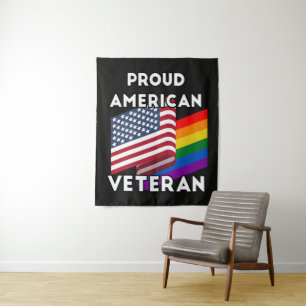 LGBT-Veteranen - Amerikanische Flagge Wandteppich