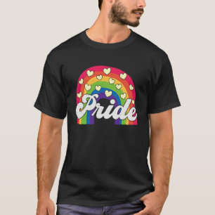 LGBT Vintag Rainbow Prix Retro Herz LGBTQ Männer T-Shirt