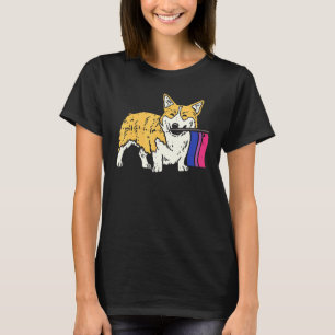 Lgbt Welsh Corgi Süße Bisexuellen-Flagge Stolz Hun T-Shirt