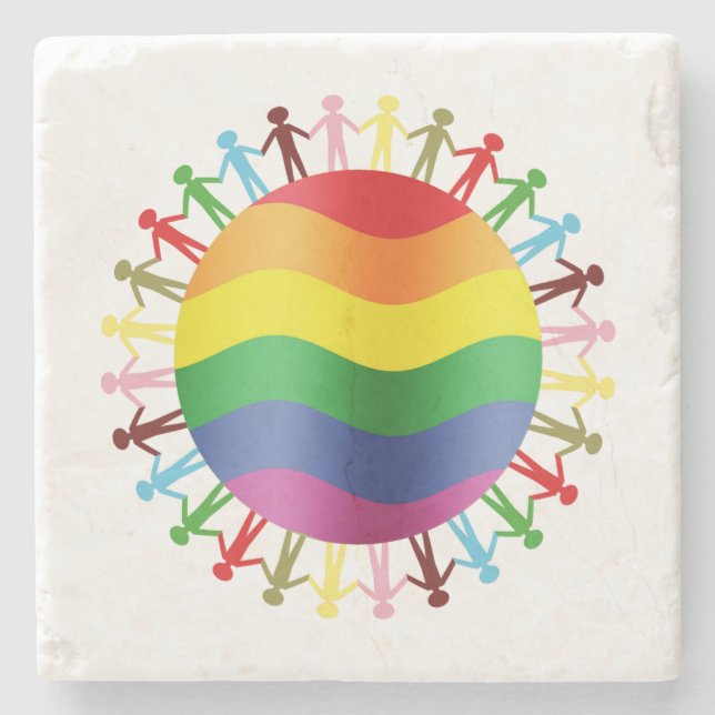 LGBT Weltharmonie Steinuntersetzer (Vorderseite)