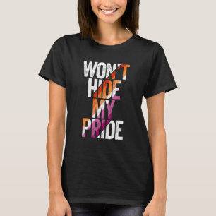LGBT wird meine stolze lesbische Flagge LGBTQ Lesb T-Shirt