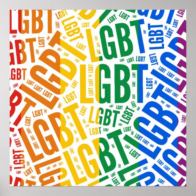 LGBT WORT PATTERFARBE POSTER (Vorne)