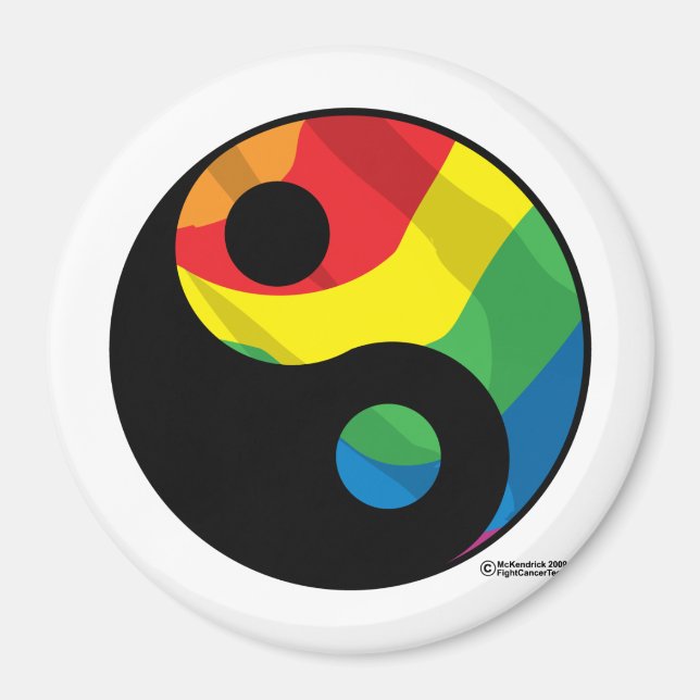 LGBT Ying Yang Magnet (Vorne)