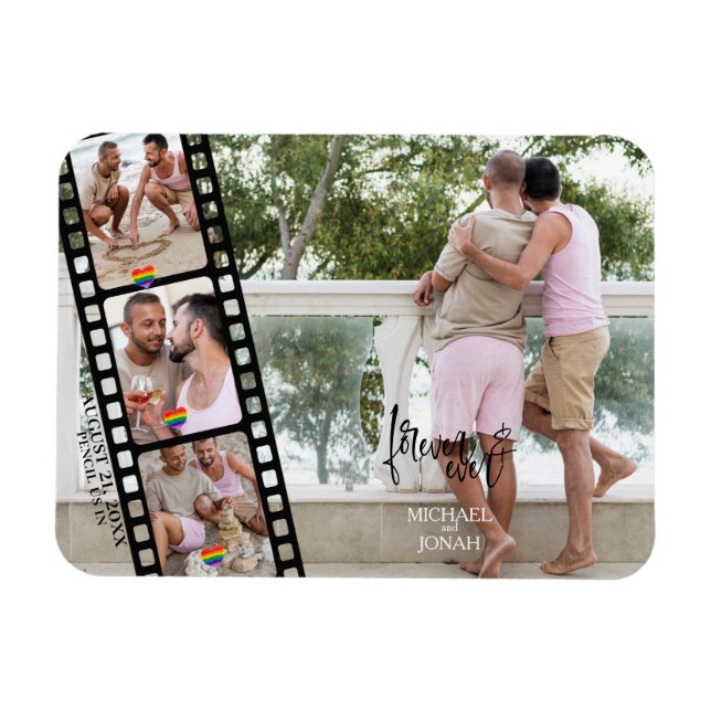 LGBTQ 4 FOTO Filmstrip Save the Date Magnet (Horizontal)