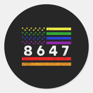 Lgbtq 8647 86 47 Anklagen 47 Widerstehen 8647 Lust Runder Aufkleber