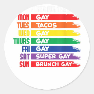 LGBTQ Agenda Gay Pride CSD Rainbow Gay Agenda Runder Aufkleber