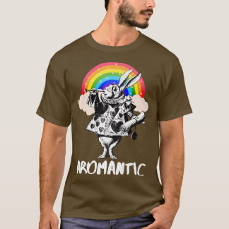 LGBTQ Alice-in-Wonderland White Rabbit - Aromantic T-Shirt