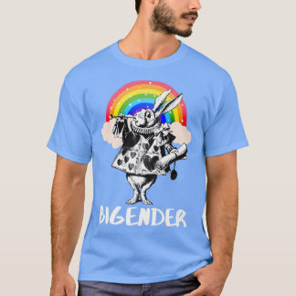 LGBTQ Alice-In-Wonderland White Rabbit - Bigender  T-Shirt
