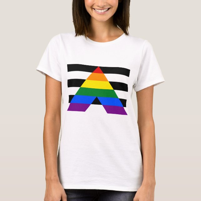 LGBTQ Allein, Unterstützen Sie Ihre Freunde und Fa T-Shirt (Vorderseite)