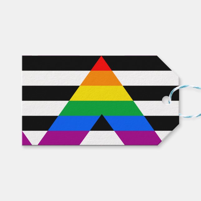 LGBTQ+-Alleinflagge Geschenkanhänger (Vorderseite (Horizontal))