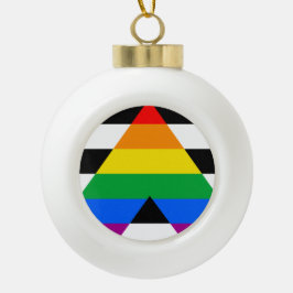 LGBTQ+-Alleinflagge Keramik Kugel-Ornament