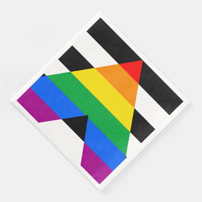 LGBTQ+-Alleinflagge Serviette (Ecke)