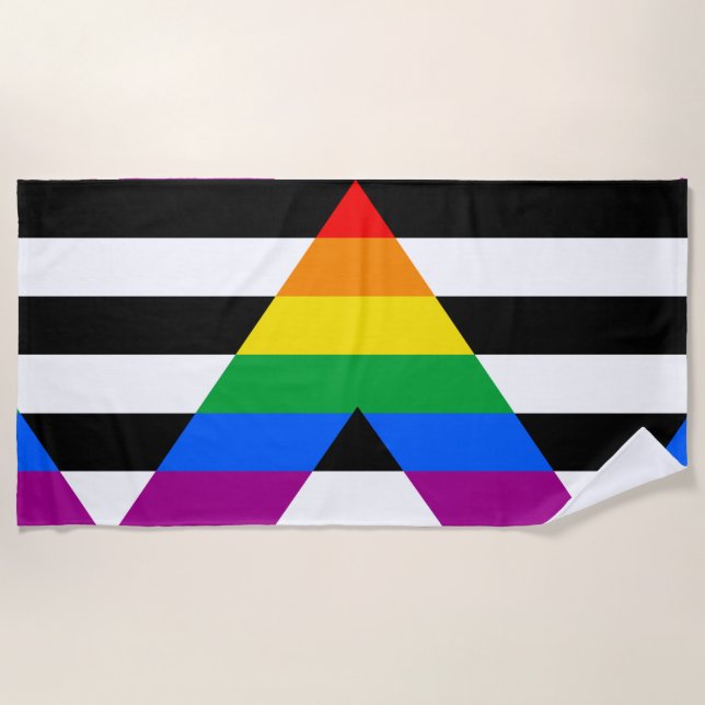 LGBTQ+-Alleinflagge Strandtuch (Vorderseite)