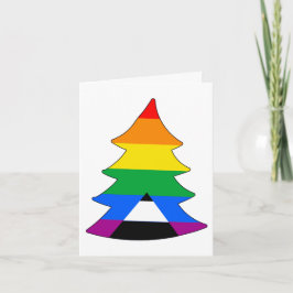 LGBTQ+ Ally Holigay Tree Feiertagskarte