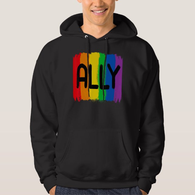 Lgbtq Ally Lgbt Lesbian Gay Bisexual Prix Monat Hoodie (Vorderseite)