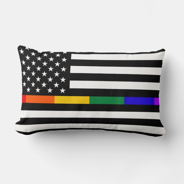 LGBTQ American Flag Lendenkissen (Vorderseite)