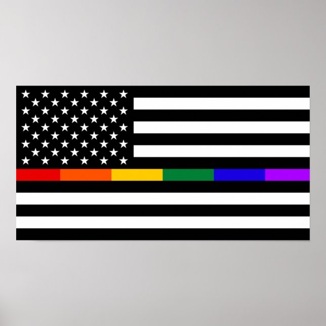 LGBTQ American Flag Poster (Vorne)
