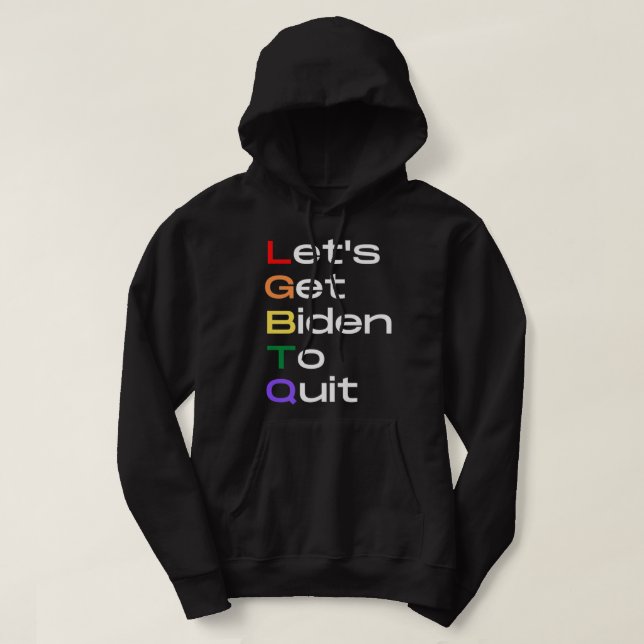 Lgbtq Anti Biden Gay Pride Sarcastic Rainbow.pnng Hoodie (Design vorne)