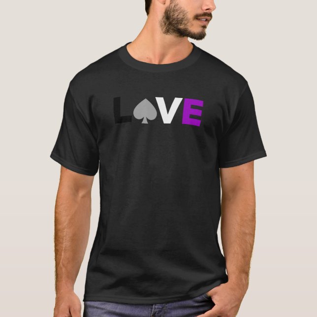LGBTQ Asexual Pride LOVE Cute LGBTQIA Asexuality F T-Shirt (Vorderseite)