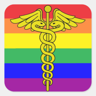 LGBTQ-Aufkleber für die Gesundheitsversorgung Quadratischer Aufkleber