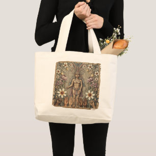 LGBTQ+ Aztec-Blumenstolz Quee Maya Art Jumbo Stoffbeutel