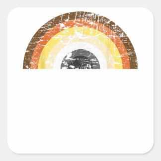 LGBTQ-Bär für Gay Pride Monat - Rundschwulenbär Quadratischer Aufkleber