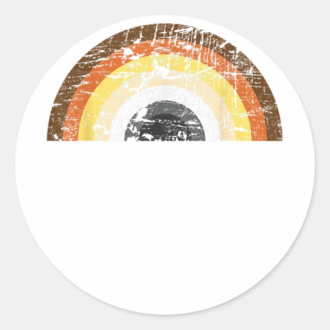 LGBTQ-Bär für Gay Pride Monat - Rundschwulenbär Runder Aufkleber (Vorderseite)