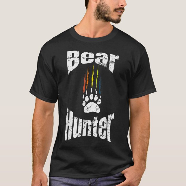 LGBTQ Bear Hunter Rainbow Gay Pride T T-Shirt (Vorderseite)
