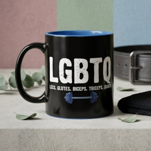 LGBTQ Beine Gesäß Bizeps Trizeps Quadrizeps Fitnes Zweifarbige Tasse