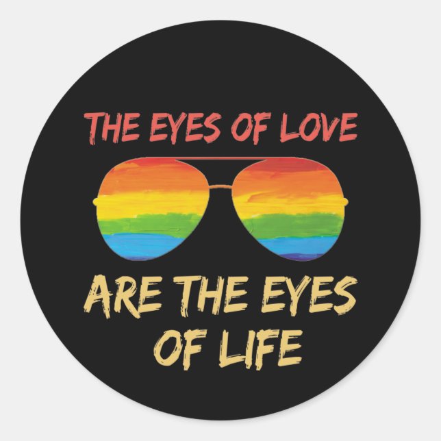 LGBTQ-Bewegungsflagge Runder Aufkleber (Vorderseite)