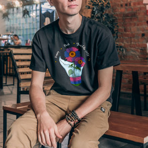 LGBTQ Bisexuelle Flagge Sonnenblumen in einer Glüh T-Shirt