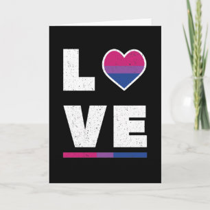LGBTQ Bisexuelle Pride Flag Beängstigende Grunge-L Karte