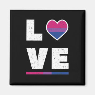 LGBTQ Bisexuelle Pride Flag Beängstigende Grunge-L Magnet
