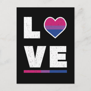 LGBTQ Bisexuelle Pride Flag Beängstigende Grunge-L Postkarte