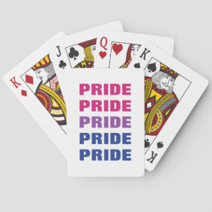 LGBTQ Bisexueller Stolz Anpassbarer Wiederholter T Spielkarten