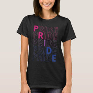 LGBTQ Bisexueller Stolz Typografie Text T-Shirt