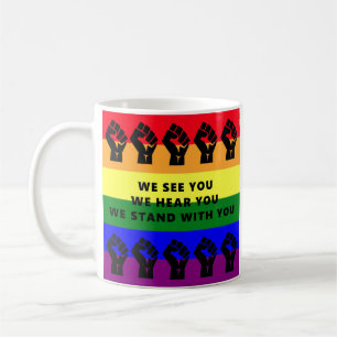 LGBTQ-BLACK-LEBEN GLEICHZEITIG FÜR DEN GAY PRIDE KAFFEETASSE